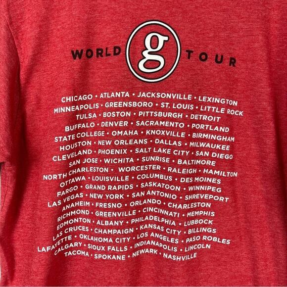 TUL Men's Garth Brooks World Tour "So Far" Tour T-Shirt Country Music Red Size S - Picture 5 of 7